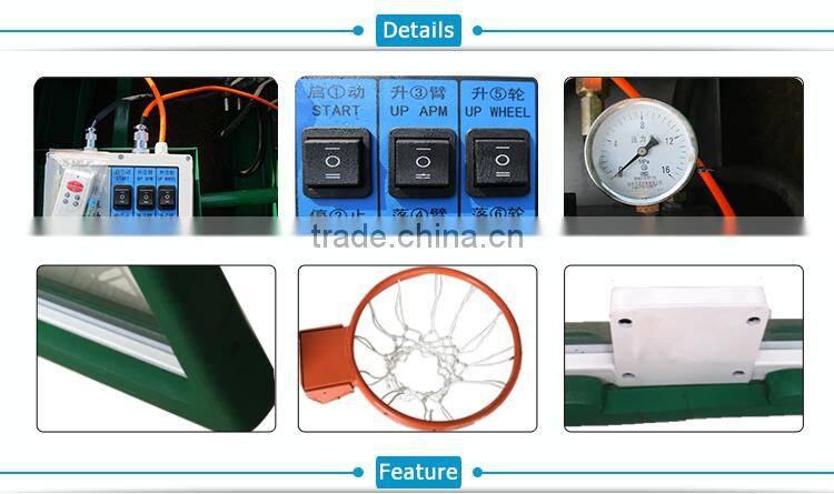 Sports facilities electric hydraulic basketball stand for competition
