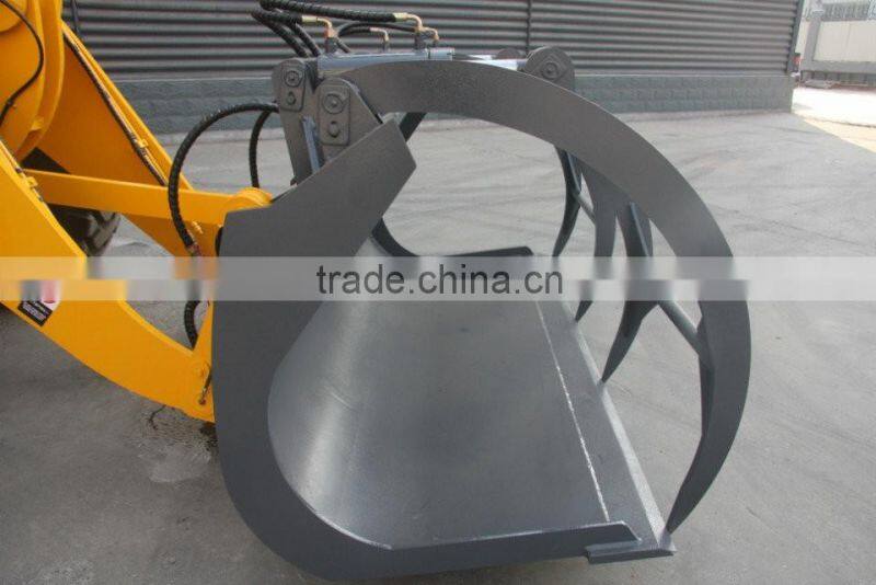 SZM ZL-16 Farm Front end wheel loader with wood grabble for japanese tractor
