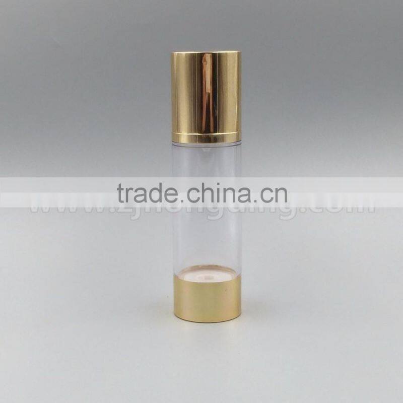 2016 best quality wholesale hot stamping white/silver/black pp airless 30ml spray bottle