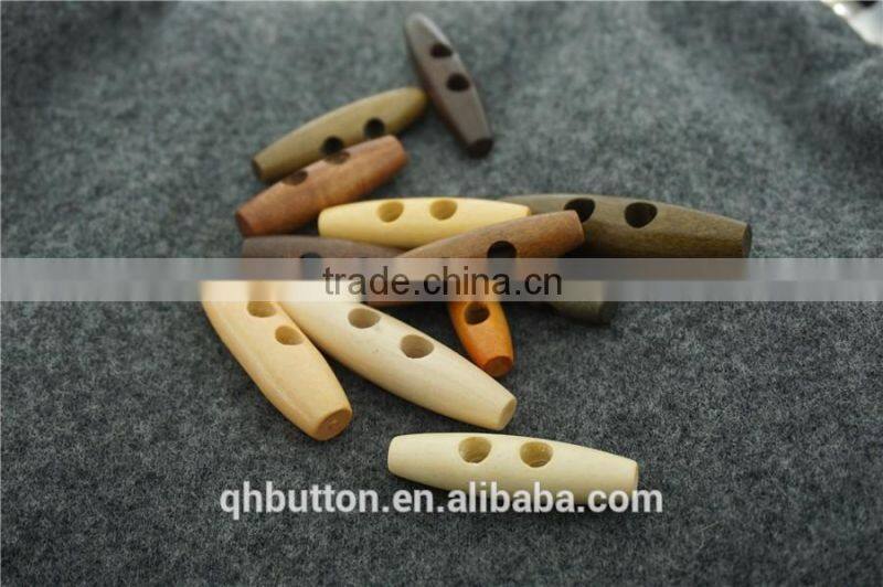 chinese wood toggle 2-holes button for coat