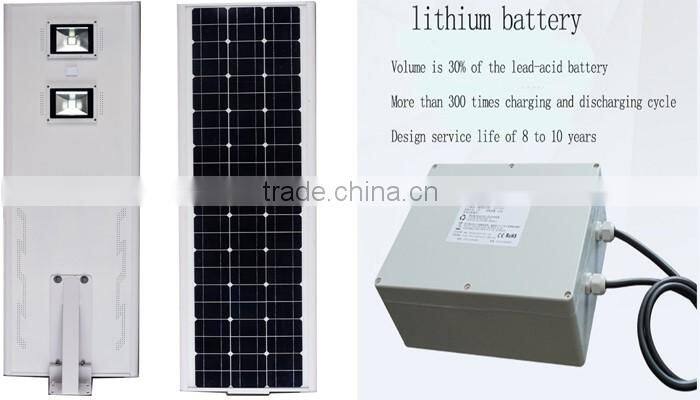 IP65 Waterproof 40w 50w 60w Led Solar Street Light All in One