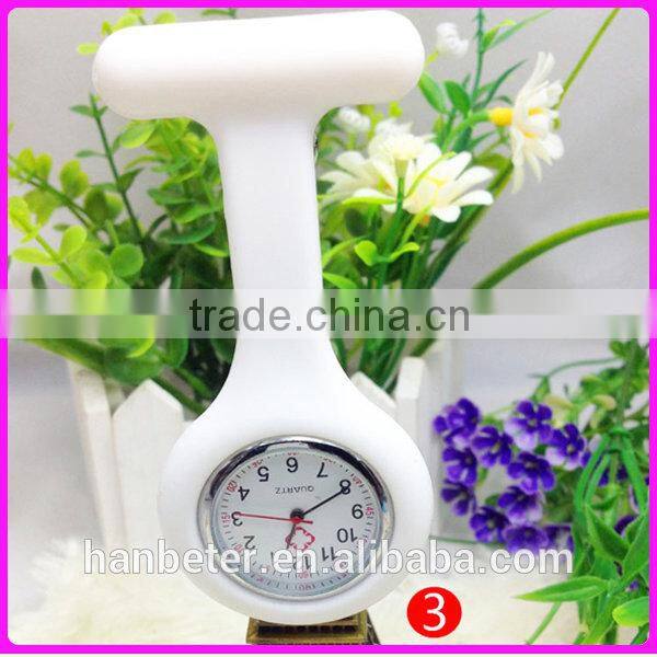 Custom your logo FOB Silicone rubber Clip Watch Nurse Watch