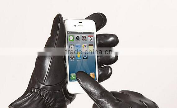 black Men PU leather gloves
