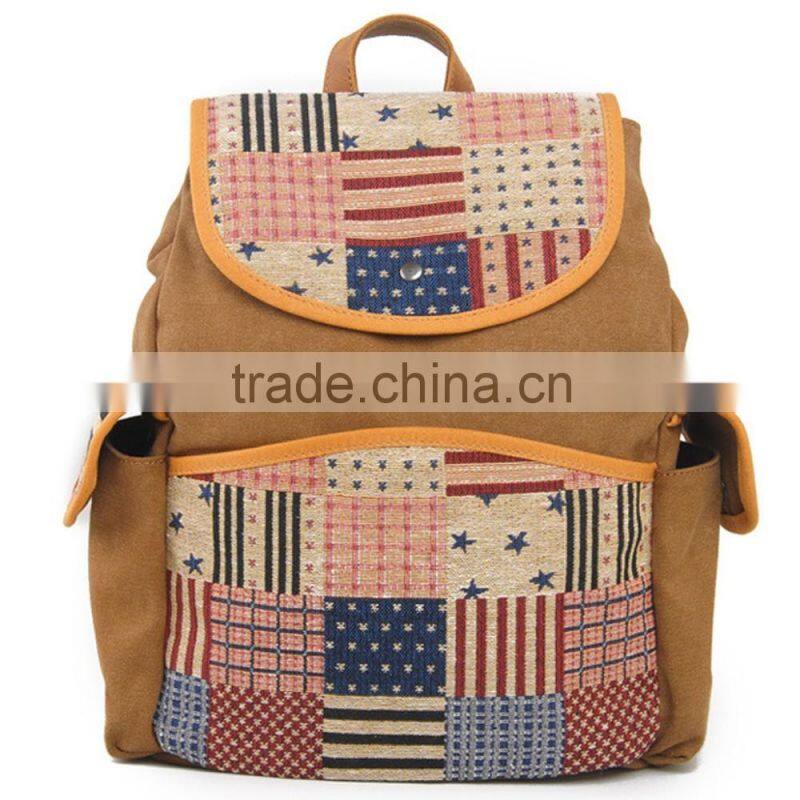 Brand designer canvas school backpack hiking backpack travel backpack laptop backpack campus backpack bag student backpack bag