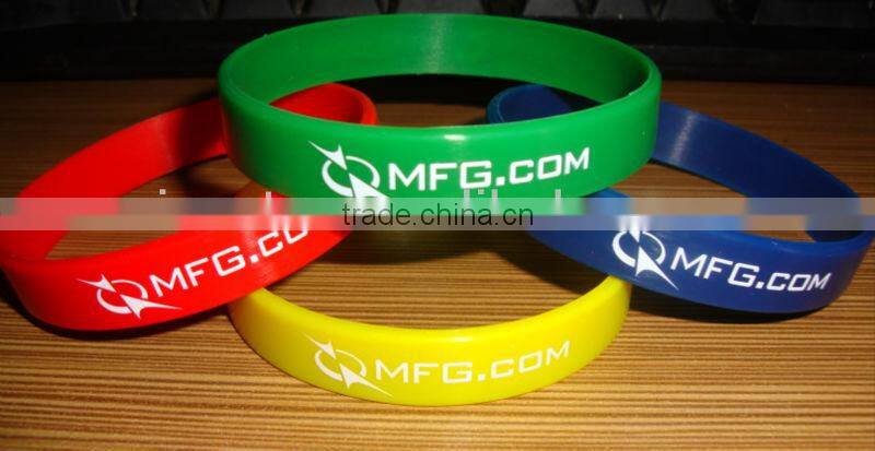 Brazil flag and football image printed silicone wristband
