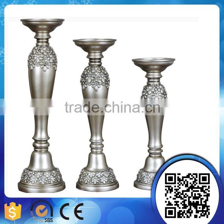 factory supply luxurious polyresin candle stand holders