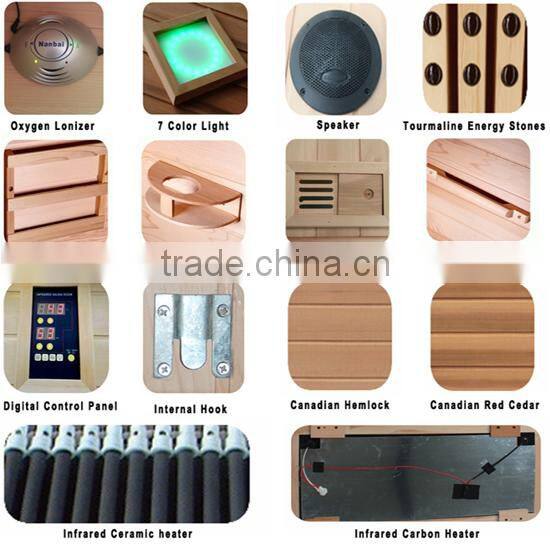 Sauna room waterproof lcd tv,2 persons portable sauna room