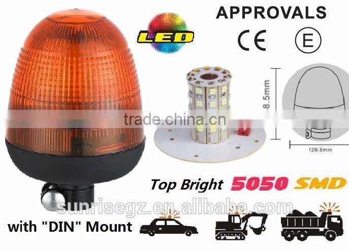 E-MARK SMD Flash Warning Light, ECE MARK 5050 SMD Toppower Warning Beacon(SR-BL-504S-3)Europe DIN Mount LED Beacons, 3 Functions