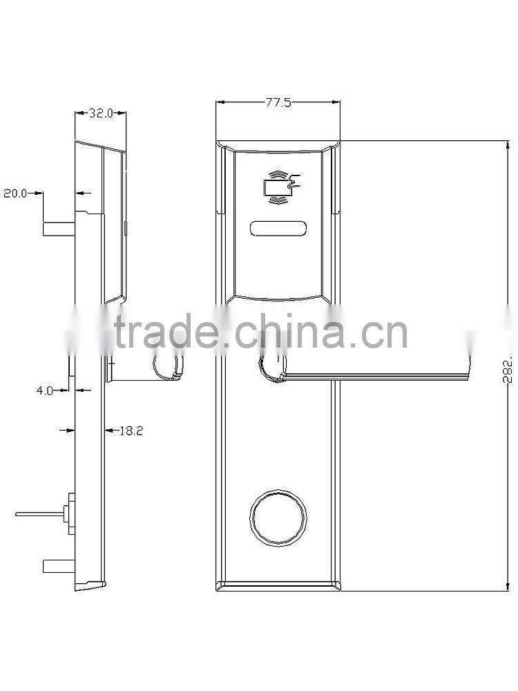 20% save 304 Stainless Steel rfid card security handle safe electronic digital hotel keyless smart lock