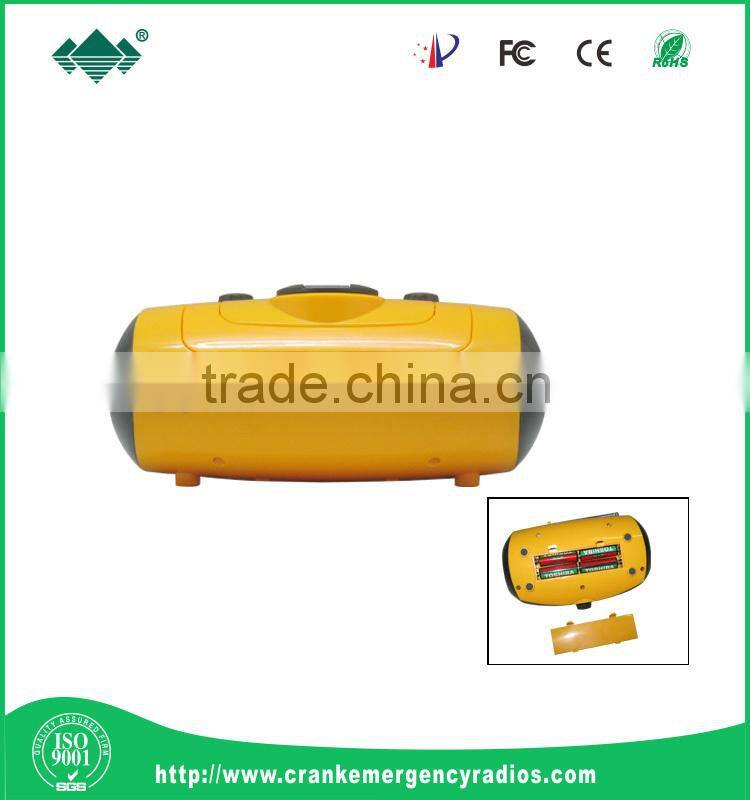 Solar panel AM/FM Radio Generator led lamp speaker