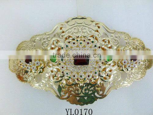 Laste design silver metal waist belt buckles wholesale with crystal stone