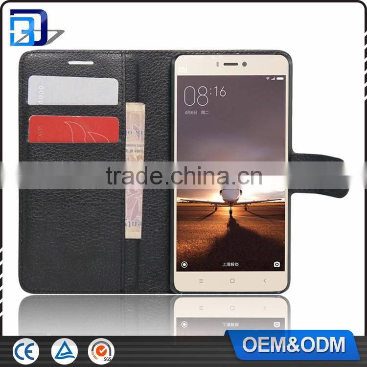Cell Phone Case For Xiaomi Mi4S , Wallet PU Leather Flip Cover Case For Xiaomi Mi4S mobile phones accessories