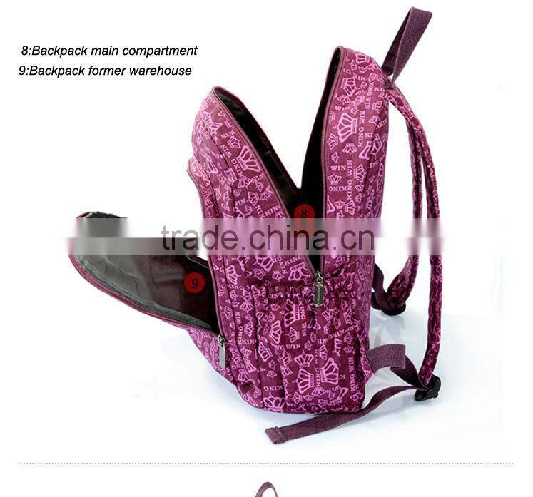 Green fancy private novelty school bag for student girls