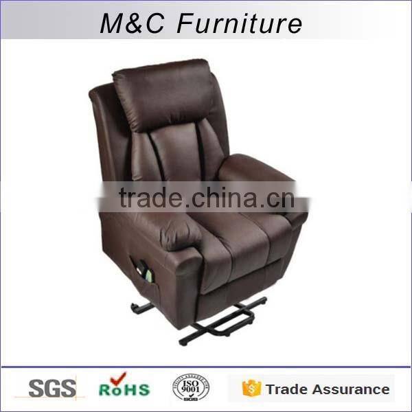 Luxury full pu 8 points heated massage single seat sofa