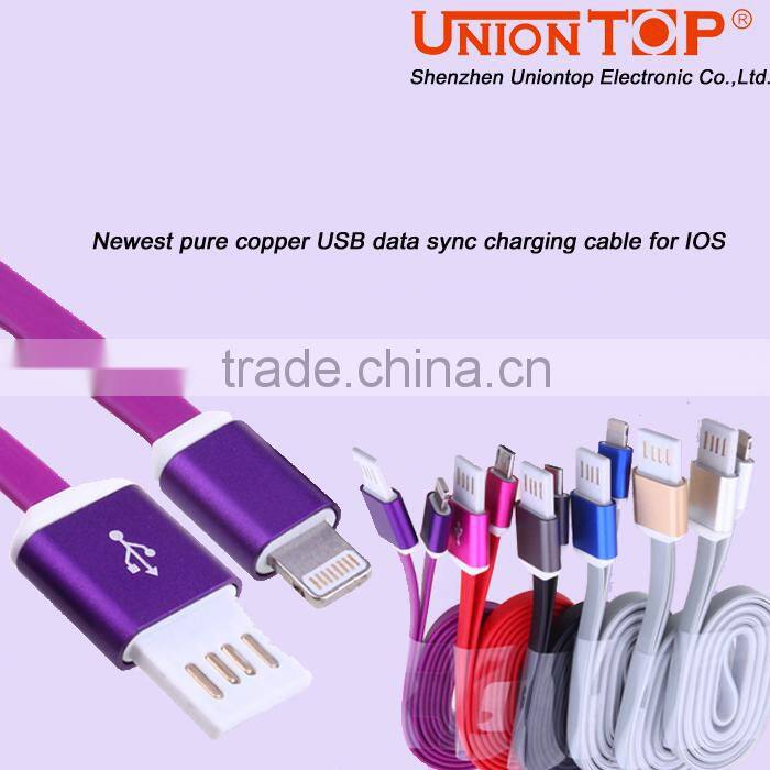 wholesale 2 in 1 colorful fast charging two sided data usb cable for iphone
