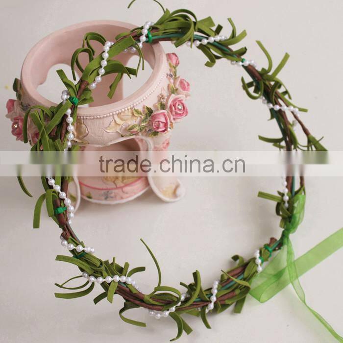 Fabulous hand-made girls flower head garlands for Wedding Prom Party And Christmas Decoration
