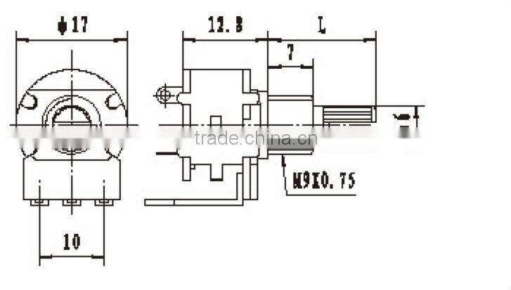 rotary potentiometer with led