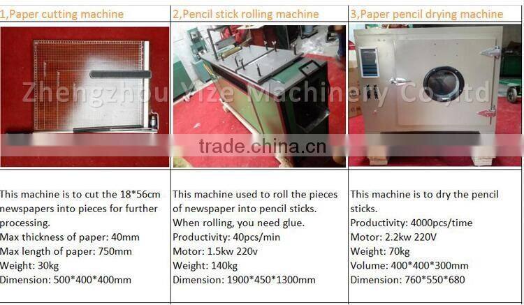 Recycled waste paper pencil machine , waste paper pencil making machine for sale