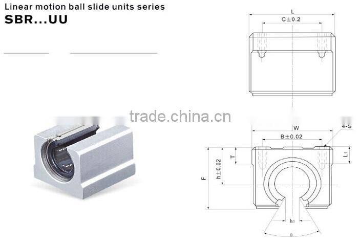 Linear slide block SBR25LUU motion bearing block