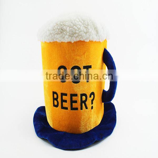 Faux Fur Plush Animal Head Beer Party Fleece Animal Top Hat