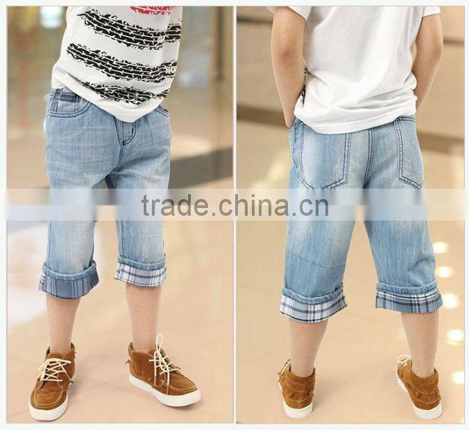 European style trendy denim new design kids shorts