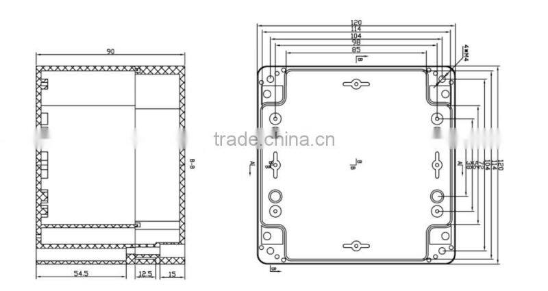 IP67 transparent waterproof plastic enclosure