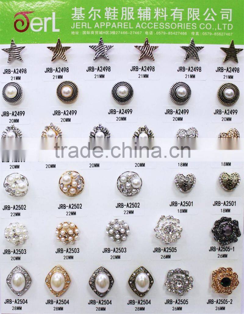 New arrival pearl rhinestone button for apparel