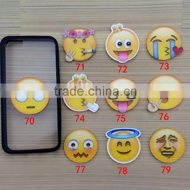 Acrylic DIY emoji sticker / Emoji Lapel Pin/ badge for mobile
