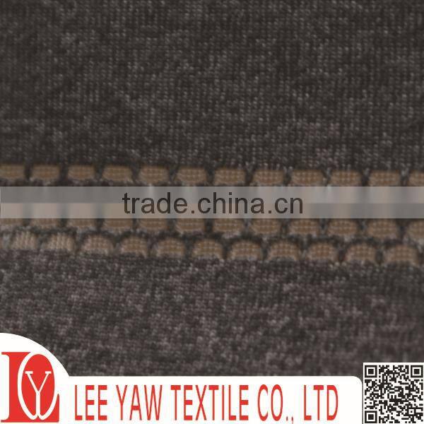 92% Polyester Heather fabric 8% Spandex Stripe Jersey with finished wicking