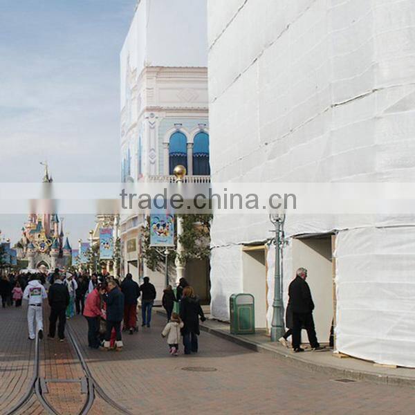 White color PE tarpaulin for building protection