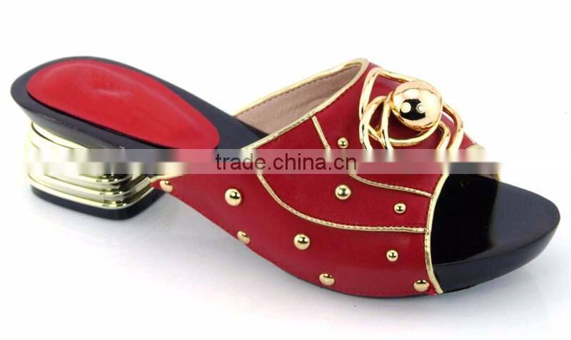 2016 New pattern style design ladies slippers high heel 5 cm 7