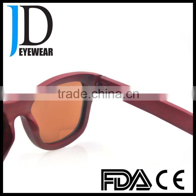 Fashion design OEM Brand Logo Solid Wood Sunglasses