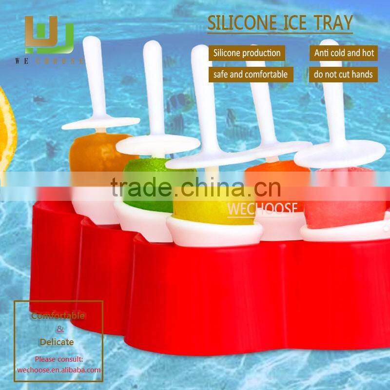 Wholesale great varieties silicone ice cream mold ice pop mold China custom Attractive and Durable silicone ice cube tray