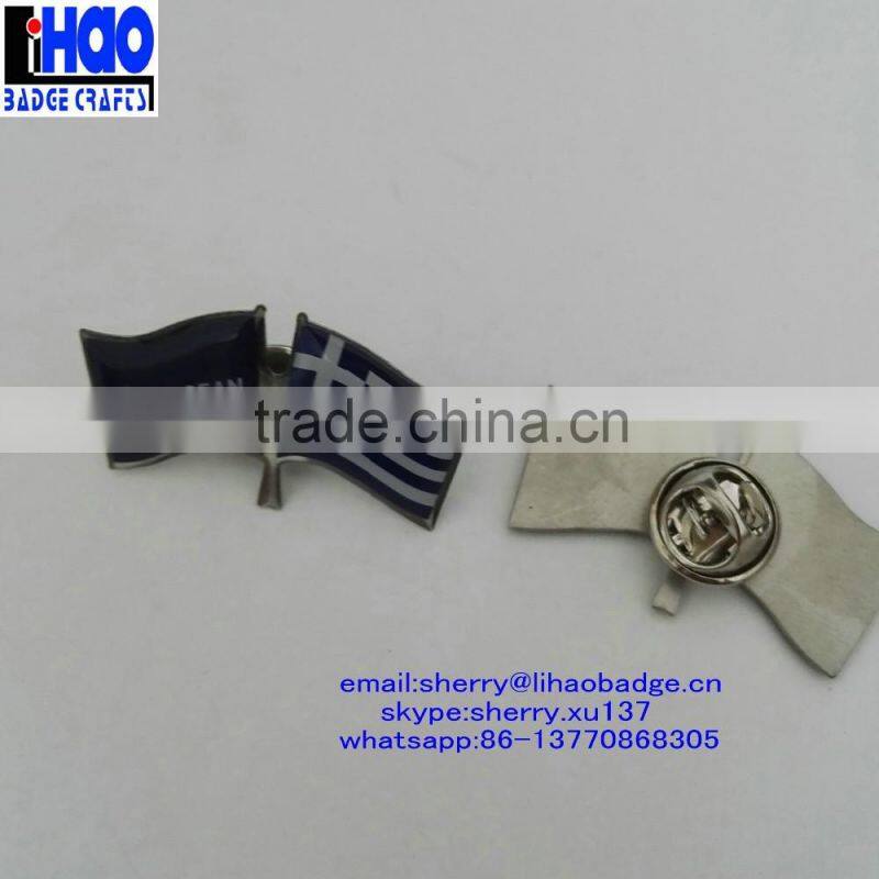 epoxy metal lapel pin,2016 High quality metal custom cross flag lapel pin