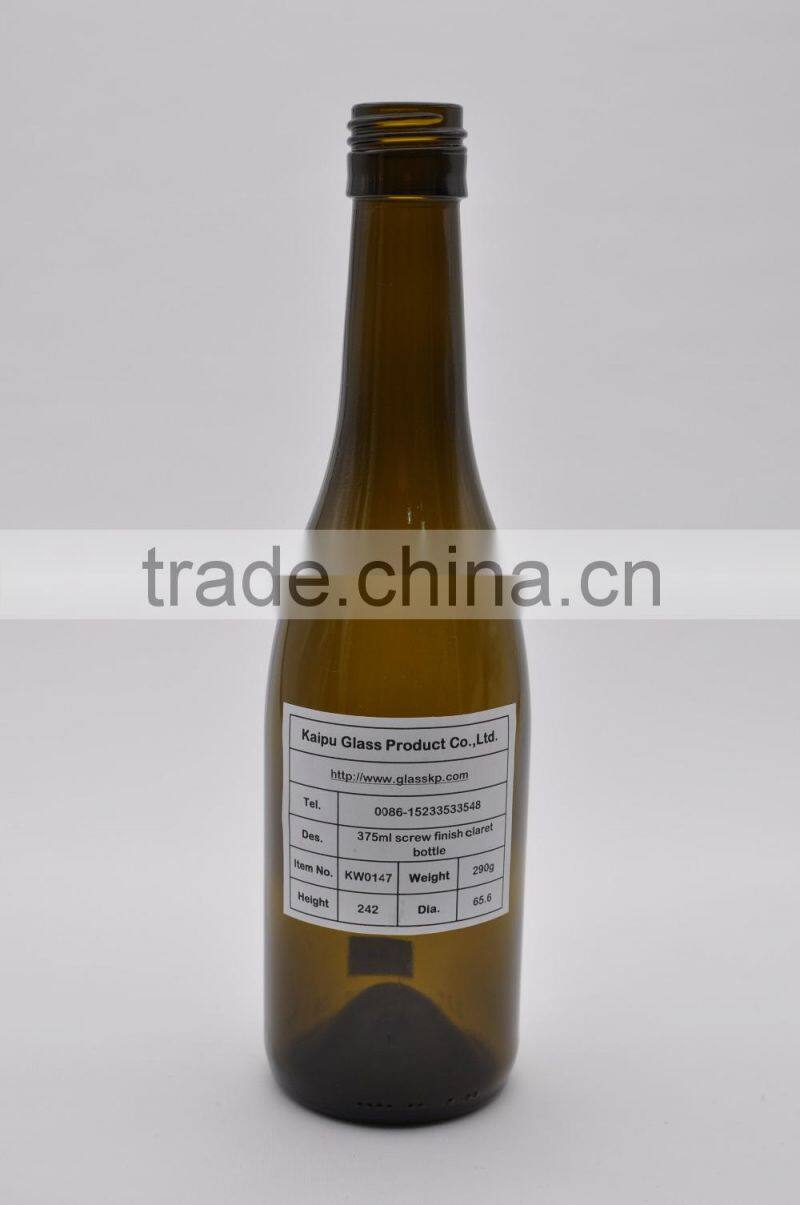 375ml glass soda bottle, glass beverage bottle