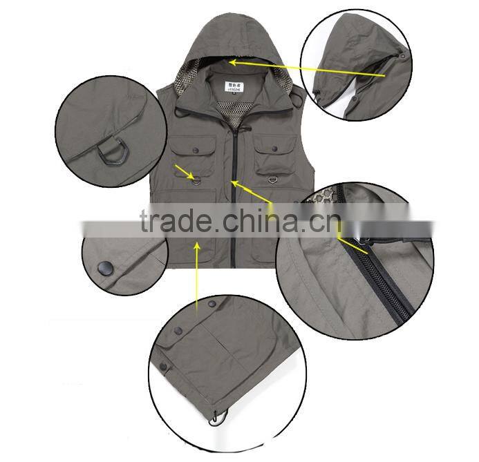 High quality multi function photo work mesh travel vest