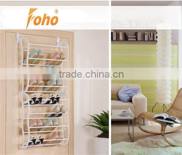 2015 hot sale iron space saving 21 pair shoe rack