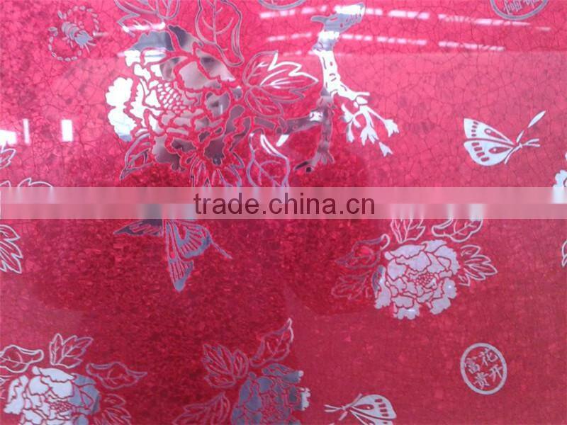 cheap supplier design ice flower mirror glass for interior decoration