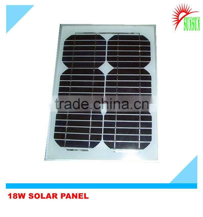Aluminium Frame 18W 18V poly solar panel