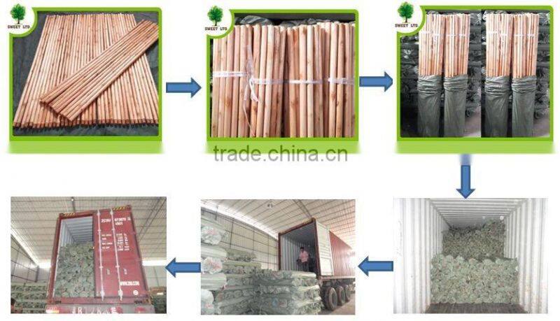 Factory price varnished wood mop handle soomth wood handle 120*2.2CM