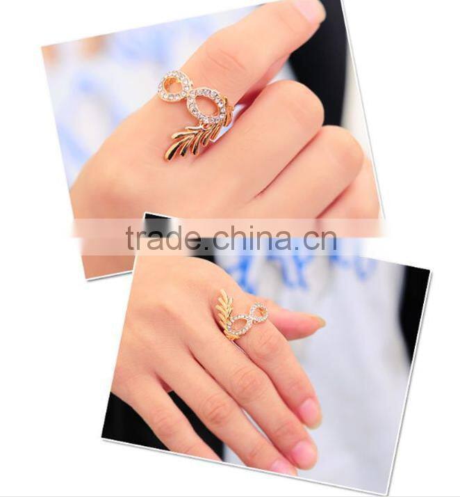 Sex women crystal diamante alloy mask rings