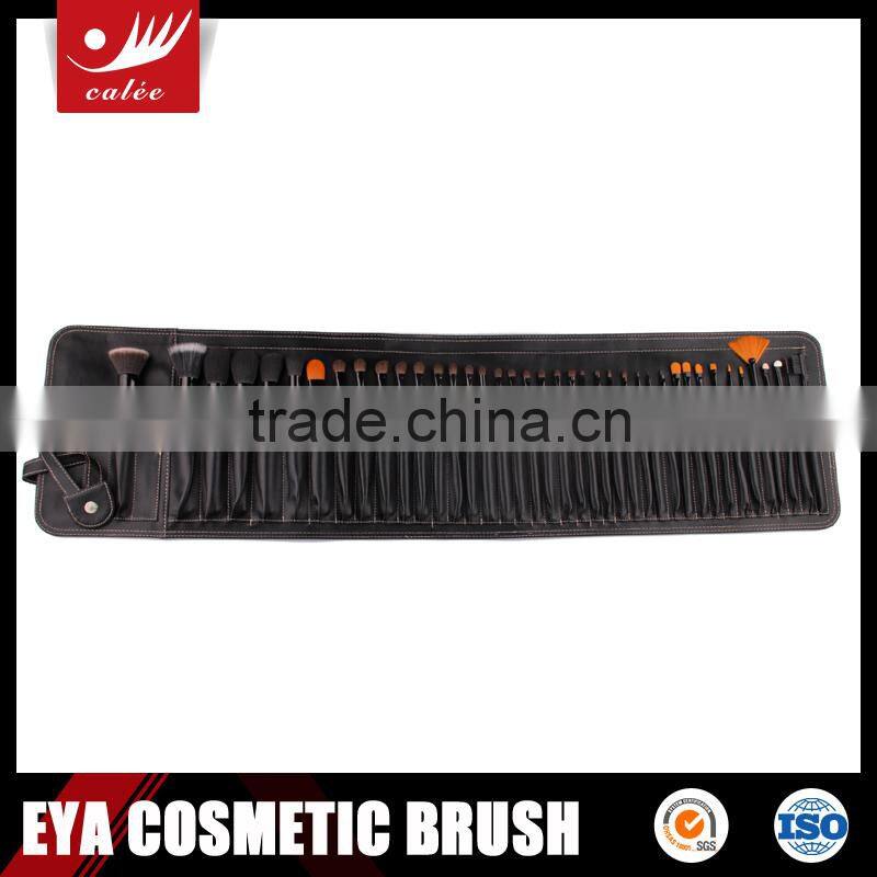40pcs Professional cosmetic brush set,black case,black ferrule and white handle