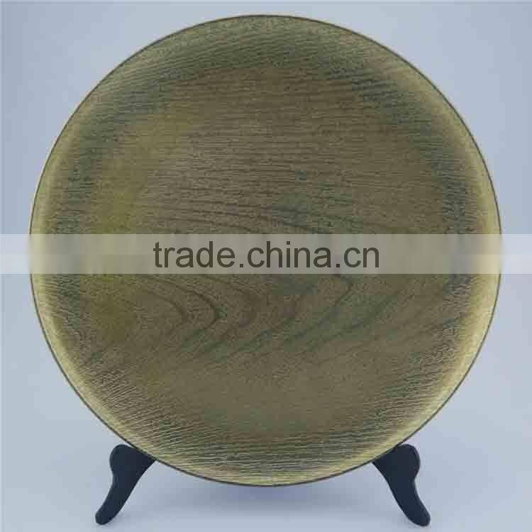 Newest Design Oval Plastic Wedding Cheap Charger Plates Wholesale/plastic blue charger plates