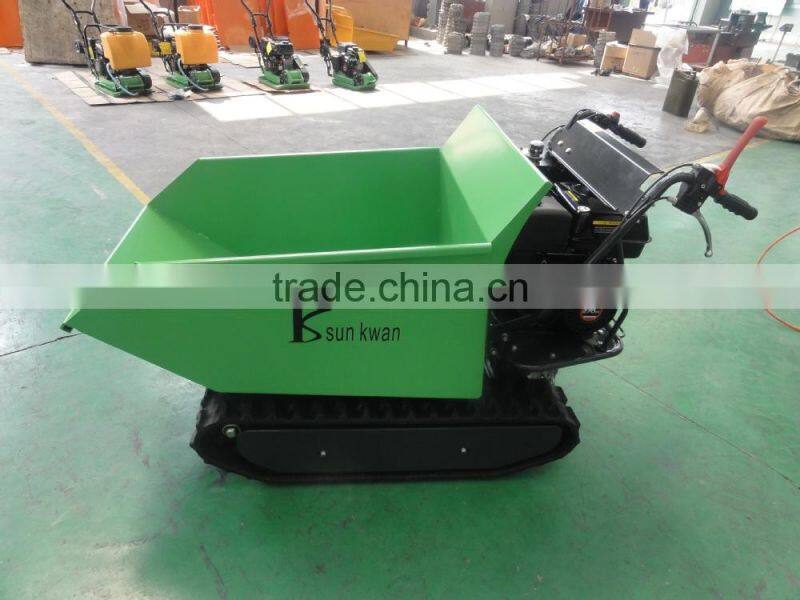 Europe hot selling 500kg mini construction green track dumper