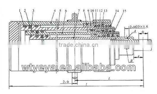 3-stage hydraulic jack dump truck hoist cylinders