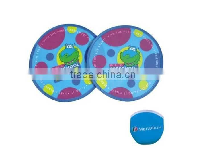 Promotion cheap custom round mini foldable nylon frisbee fan