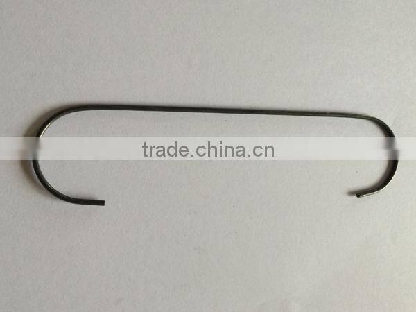 0.076"wire diameter length spring steel wire form 8" length CV power coating hook