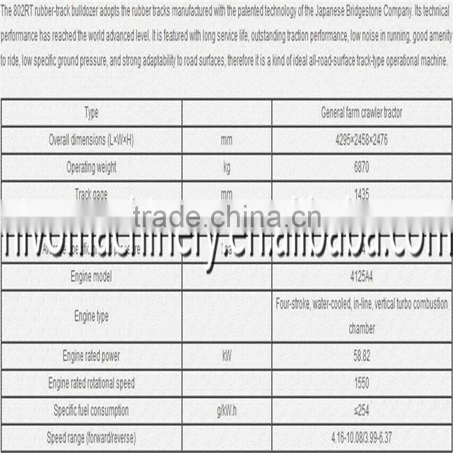 YTO BRAND 802RTCrawler Tractor hot sales with cheap price