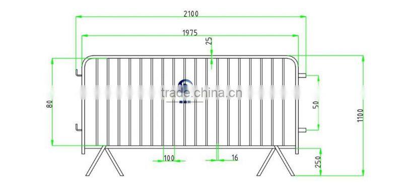 pvc coated temporary fence online shipping /road barricade/ welded removable fence for event