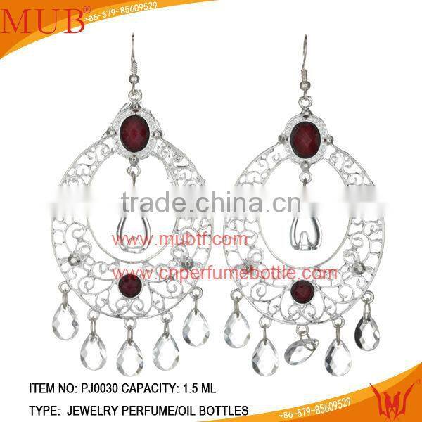 Cat's eye Jewelry Pendant Glass Perfume Bottle Jewelry Earring